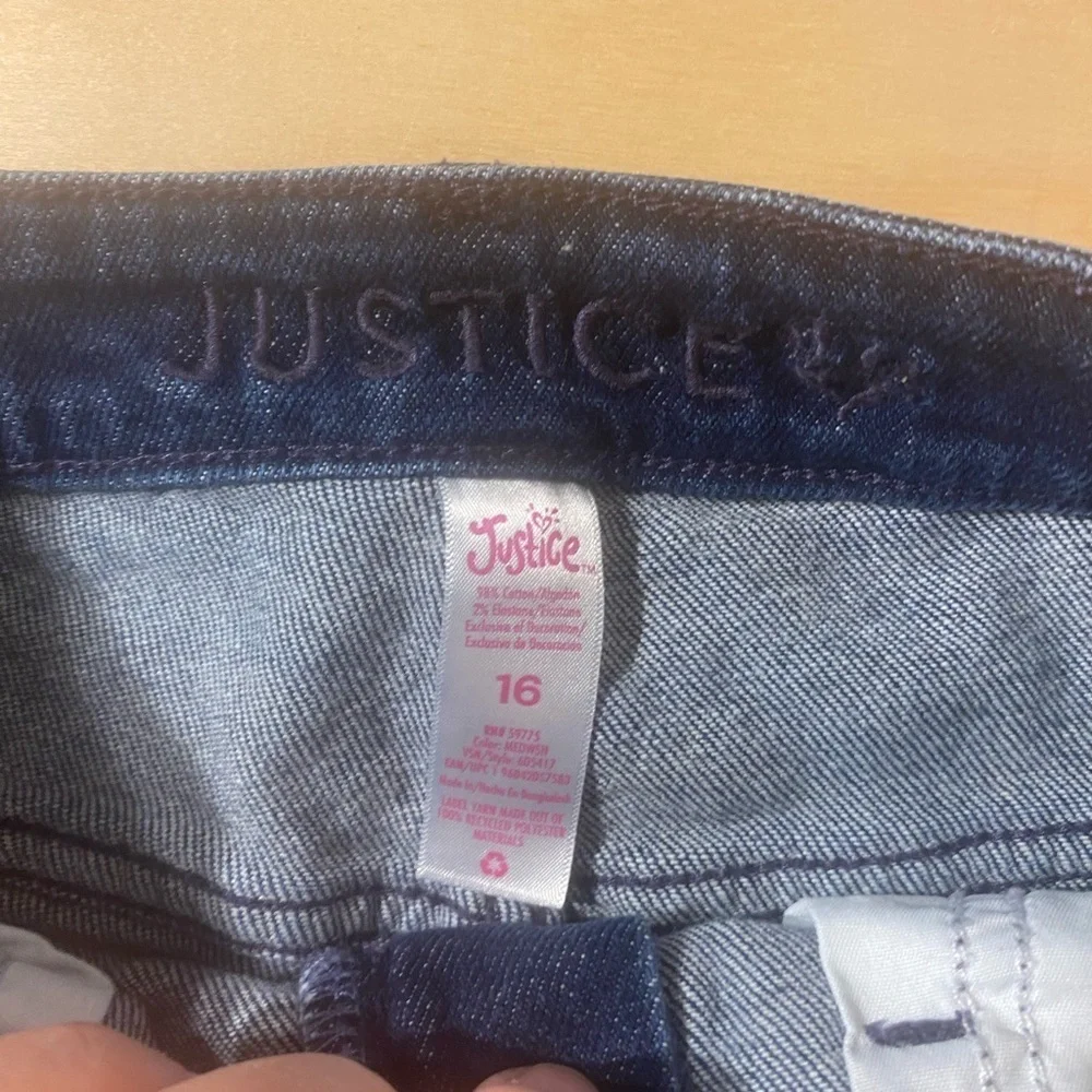 Justice Multicolor Tie-Dye Jean Shorts 16 (GA)